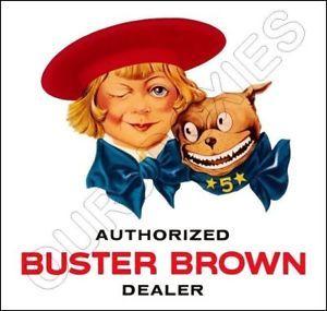 Buster Brown Shoes Logo - 1950's Buster Brown Shoes Store Counter Standup Sign Repro Tige | eBay