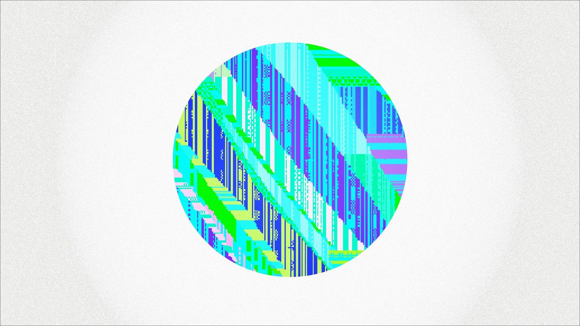 Circle with White Lines Logo - Wallpaper : illustration, digital art, simple background, minimalism ...