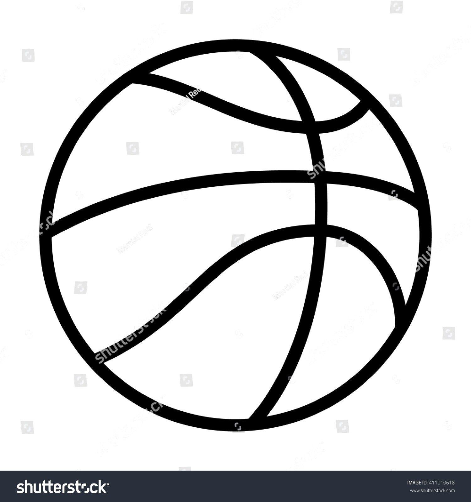 Circle with White Lines Logo - Stock Vector Professional Street Basketball Line Art Icon For Apps ...