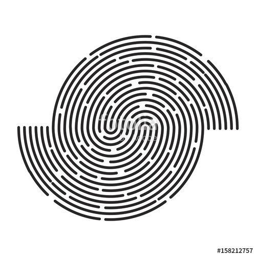 Circle with White Lines Logo - circle stripe lines logo vector symbol icon design. Beautiful ...