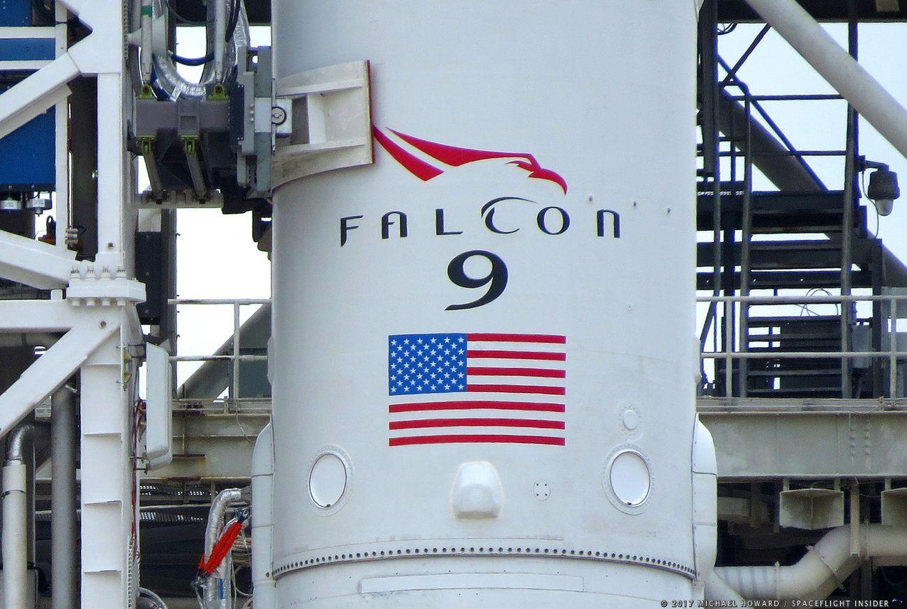 EchoStar 23 Mission SpaceX Logo - Falcon 9 with EchoStar 23 at LC-39A - SpaceFlight Insider