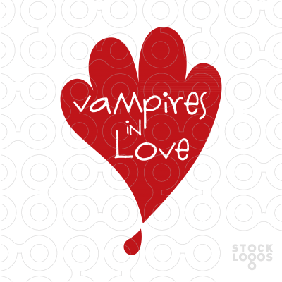 Vampire Love Logo - V in Love logo