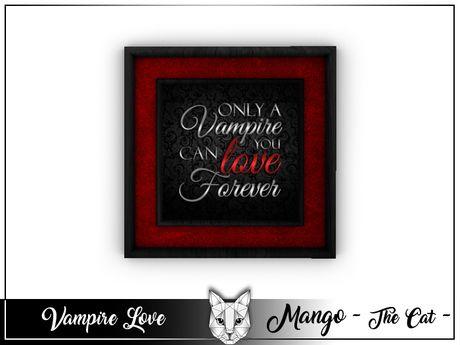 Vampire Love Logo - Second Life Marketplace - Vampire Love Frame - Wall Art