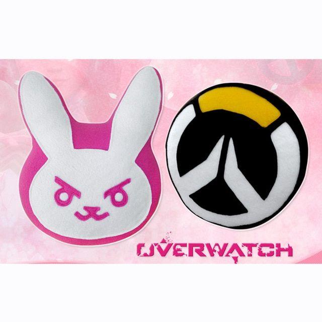 Toy Games and Pink Oval Logo - 30CM Game OW OVER Hero Hana Song D.Va DVA Pink Bunny Logo Plush