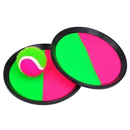 Toy Games and Pink Oval Logo - Amazon.com : Pevor Paddle Tennis Toy Ball Toss and Catch Sports Ball ...