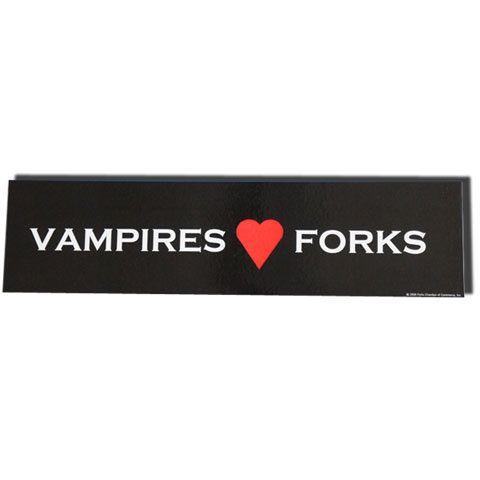 Vampire Love Logo - Vampires Love Forks Bumper Sticker. Forks Washington Chamber