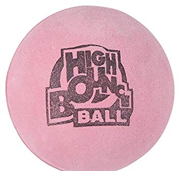 Toy Games and Pink Oval Logo - DollarItemDirect 2.5 RUBBER PINK HIGH BOUNCE BALL