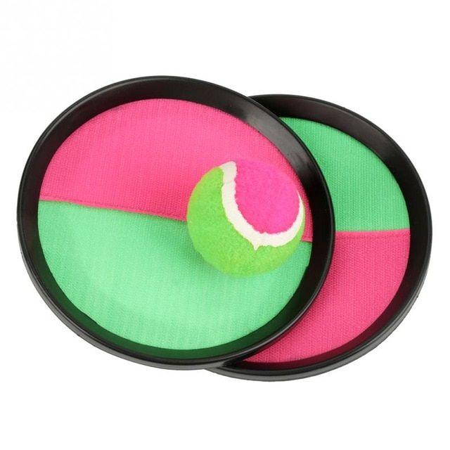 Toy Games and Pink Oval Logo - 1Set Sucker Sticky Ball Toy Outdoor Sports Catch Ball Game Set Throw