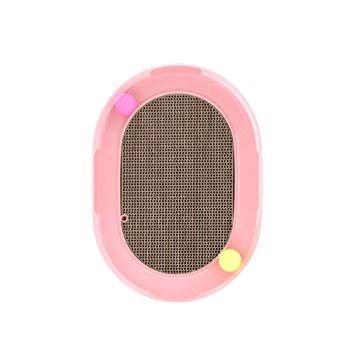 Toy Games and Pink Oval Logo - SuBoZhuLiuJ Oval Kitten Cat Scratch Pad Plate Rotating