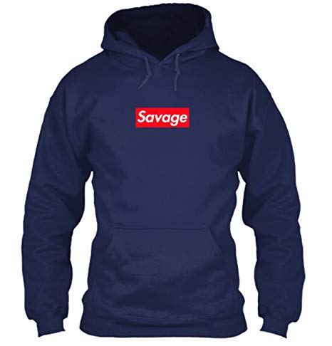 Savage Supreme Logo - Amazon.com: Supreme Savage Box Logo Inspired Hoodie - 21 Savage ...