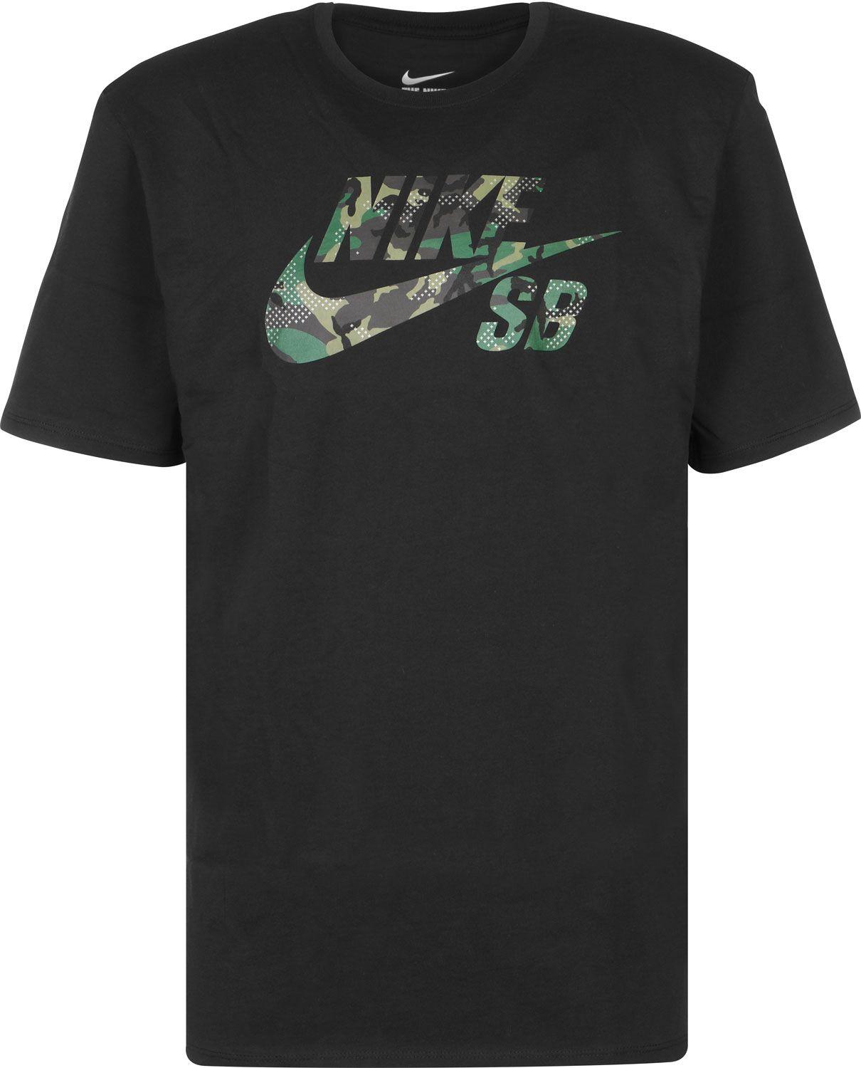 Nike SB Camo Logo - Nike SB Icon Camo Fill T-shirt black | WeAre Shop