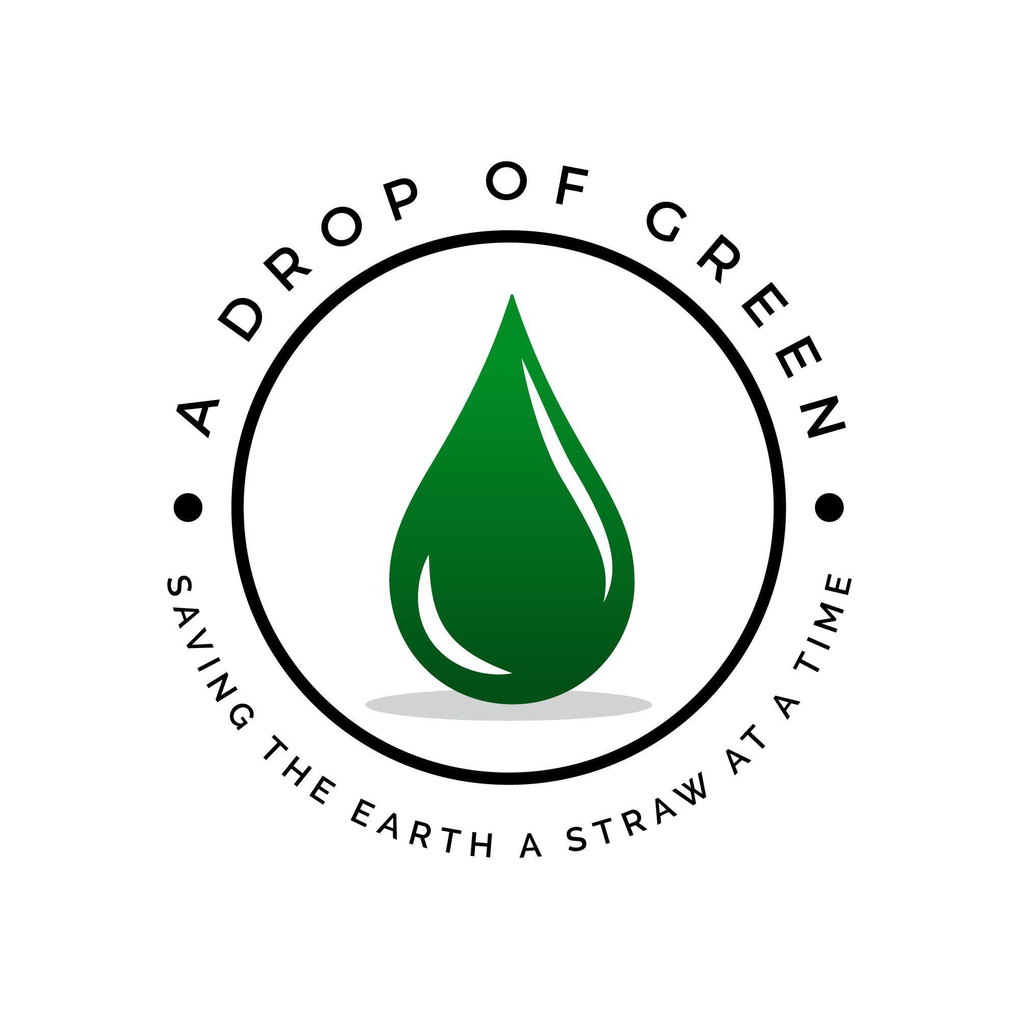 Drop Green Logo - Bamboo Reusable Straw (10pcs)