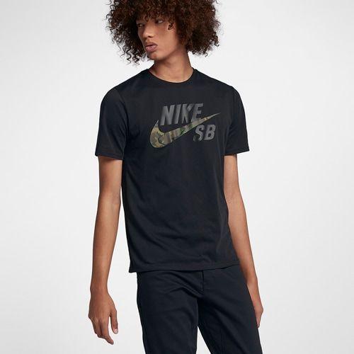 Nike SB Camo Logo - Nike SB Dry Camo Logo T-Shirt - Men's - Skate - Clothing - Black/Black