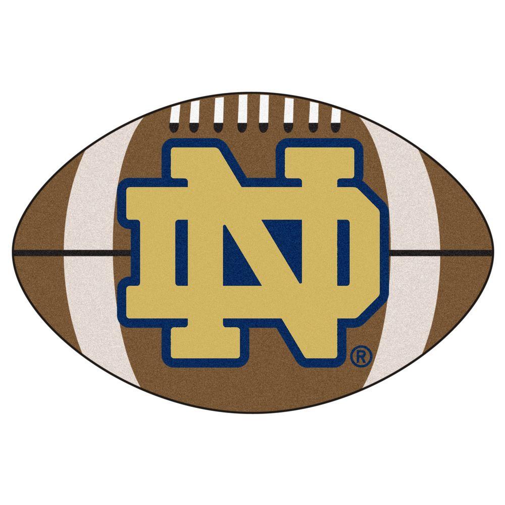 Brown and Yellow Team Logo - FANMATS NCAA Notre Dame Fighting Irish Logo Brown 2 ft. x 3 ft