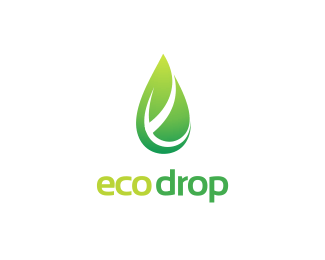 Drop Green Logo - eco drop Designed