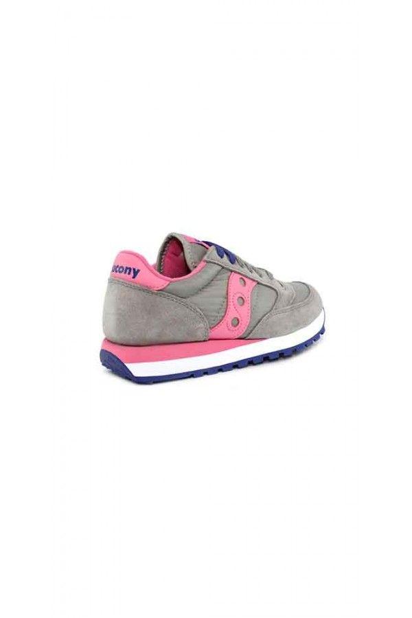 Saucony Logo - SAUCONY Jazz sneachers gray with pink logo - Motor Jeans Abbigliamento