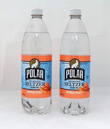 Polar Beverages Logo - Amazon.com : Georgia Peach Seltzer by Polar Beverages 1 liter 33.8