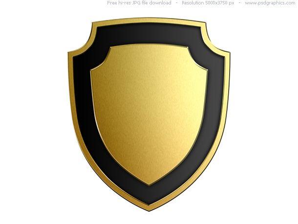 Black and Yellow Shield Logo - Gold and silver shields | PSDGraphics