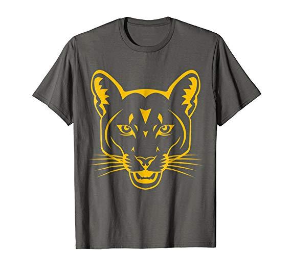 Cool Wildcat Logo - Cool Cougar Head Wildcat Mountain Lion T-Shirt