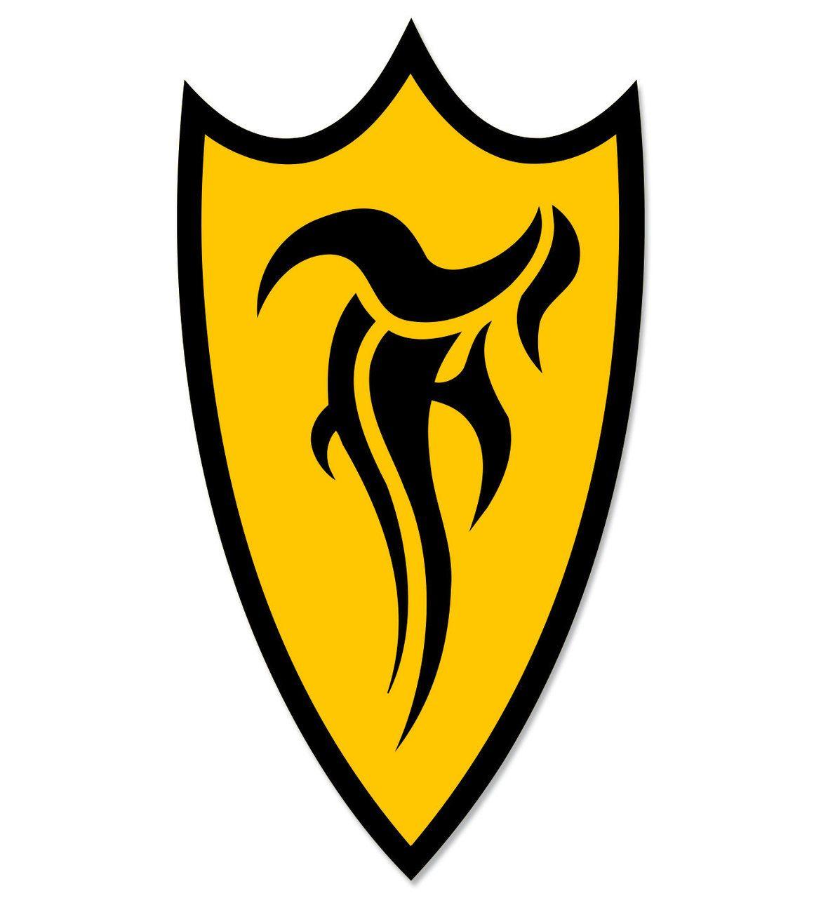 Black and Yellow Shield Logo - F-Shield Sticker (Black/Yellow) - Fleshgear