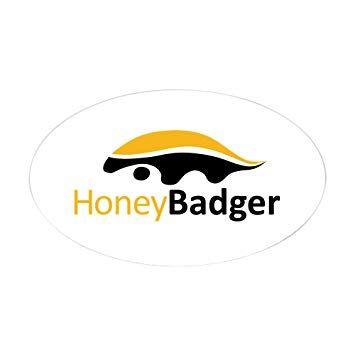 Badger Logo - CafePress Honey Badger Logo Oval Bumper Sticker, Euro