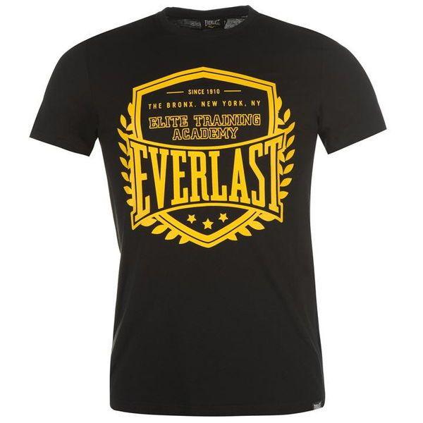 Black and Yellow Shield Logo - Everlast Shield Logo T Shirt Black Yellow