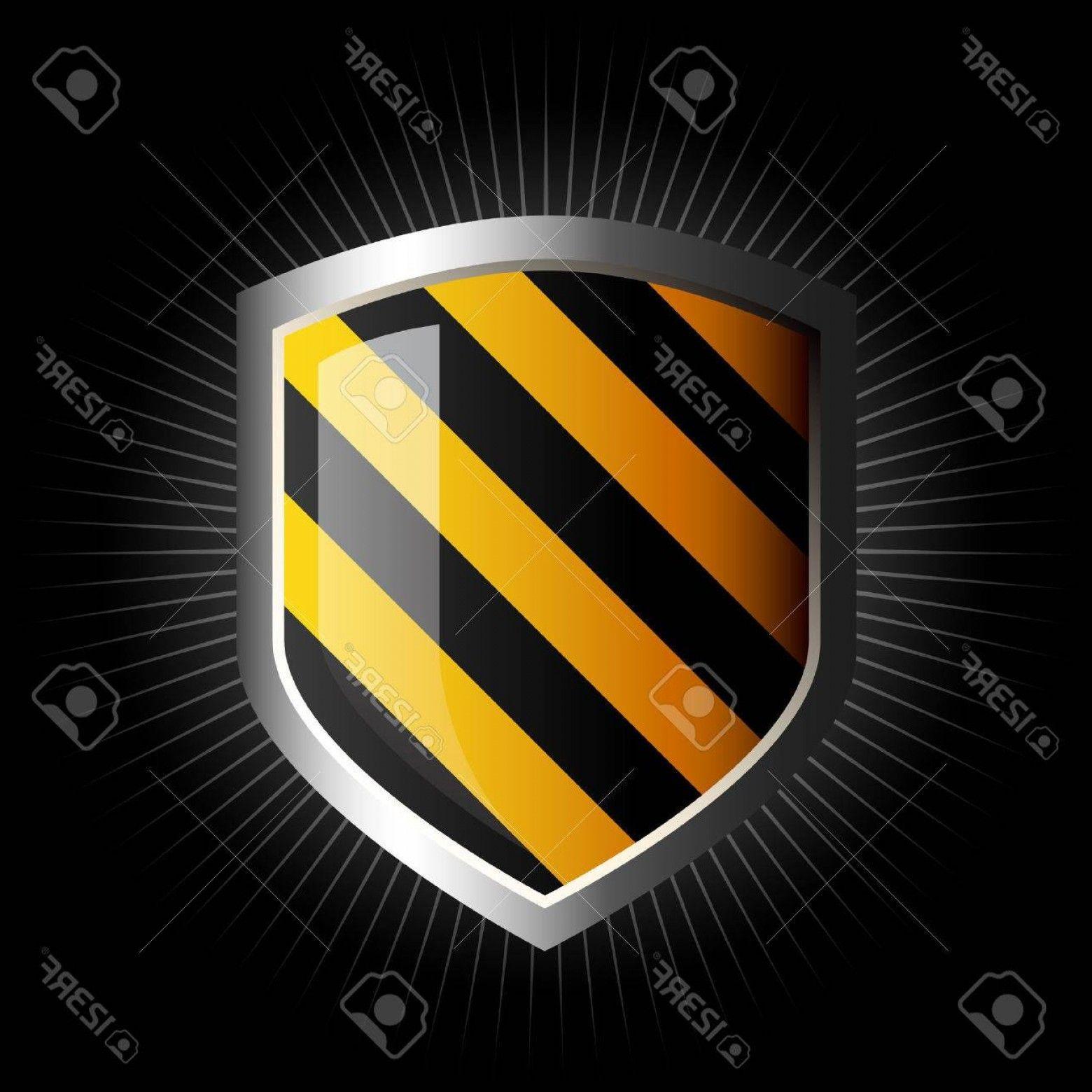 Black and Yellow Shield Logo - Photoglossy Black And Yellow Shield Emblem