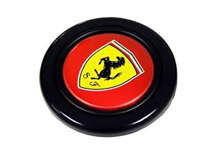 Black and Yellow Shield Logo - Ferrari Steering Wheel Horn Button with Black Horse