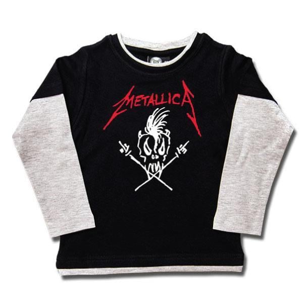 Metallica Scary Guy Logo - Metallica Kids Long Sleeve T Shirt Guy Logo