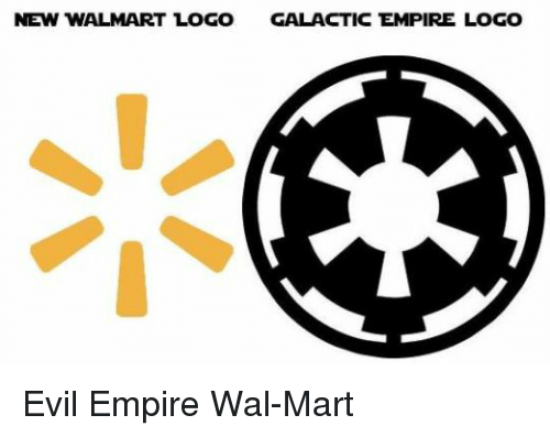 Wlamrt Logo - NEW WALMART LOGO GALACTIC EMPIRE LOGO Evil Empire Wal Mart. Empire