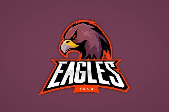 Eagle Mascot Logo - Eagle mascot sport logo design Illustrations Creative Market