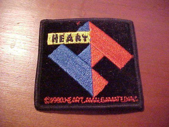 Heart Classic Rock Band Logo - Vintage HEART BRIGADE Rock Band Patch New Old Stock Logo