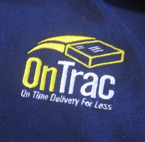 OnTrac Logo - BAY INK GALLERY: EMBROIDERY » Direct Embroidery » OnTrac