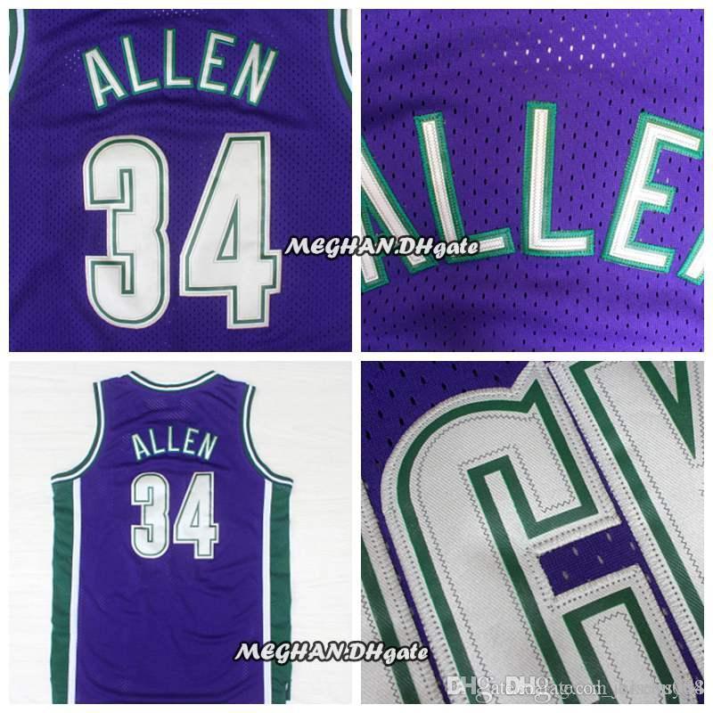 Ray Allen Logo - Men Allen Bucks Reteo Milwaukee 34 Ray Allen Jerseys Mesh Elite