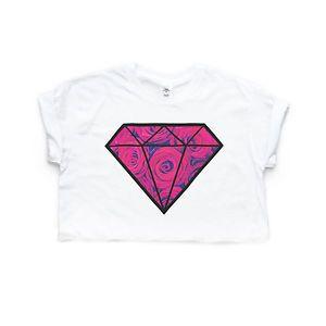 Diamond Roses Logo - DIAMOND ROSES FLORAL CROP TOP Vintage Hipster Supply Fresh Hype ...