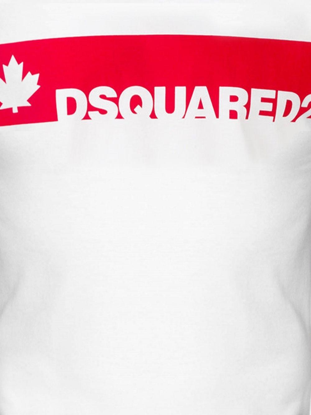 White with Red Logo - DSQUARED2 White Red Logo T Shirt