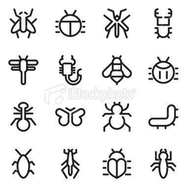 Insect Logo - Vector file of Insects Icons | Icons | Icon design, Logo design ...