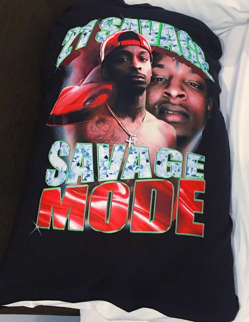 21 Savage Savage Mode Logo - THIS 21 SAVAGE SHIRT on The Hunt