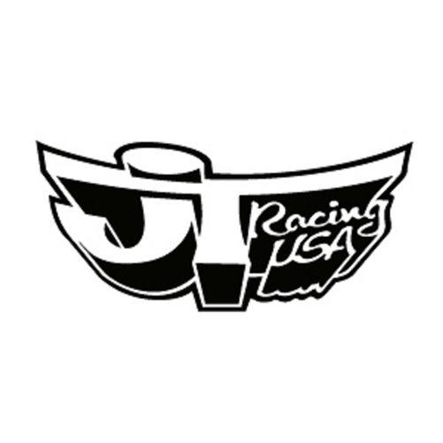 JT Racing Logo - JT Racing Black White Large Zoom Helmet Decal
