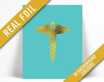 Doctors Office Cross Logo - Caduceus poster | Etsy