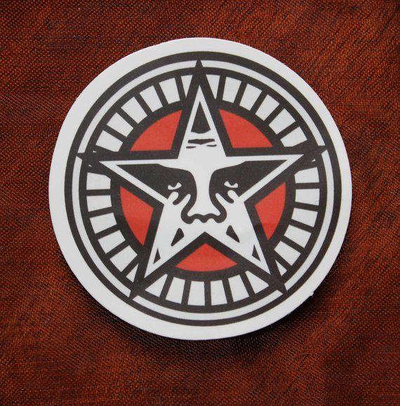 Obey Star Gear Logo - Steampunk Clock Gear necklace Set / Obey Star Sticker