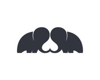 Two Elephant Logo - Elle | Illustration Styles | Logo design, Logos, Elephant logo