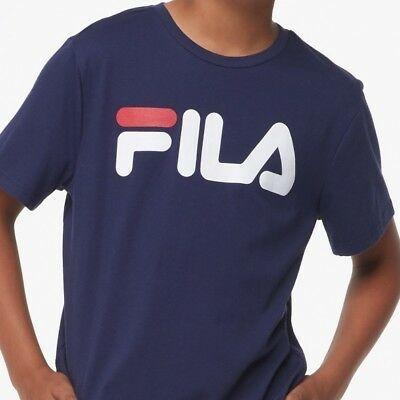 Old Fila Logo - BOYS YOUTH FILA Logo Retro Old School Look 100% Cotton T Shirt, Red