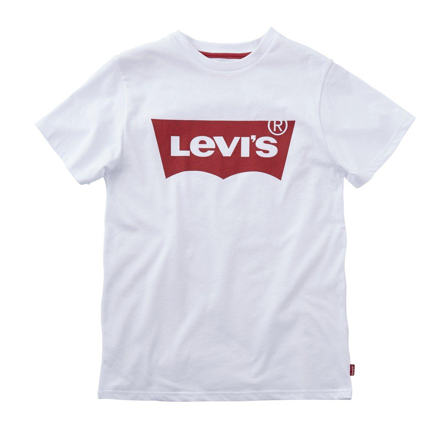 White with Red Logo - SS18 Levi's Boys White & Red Logo T Shirt