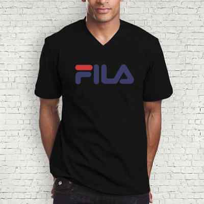 Old Fila Logo - OLD SCHOOL FILA Inspired Funny Logo Mens V Neck Shirt $22.79