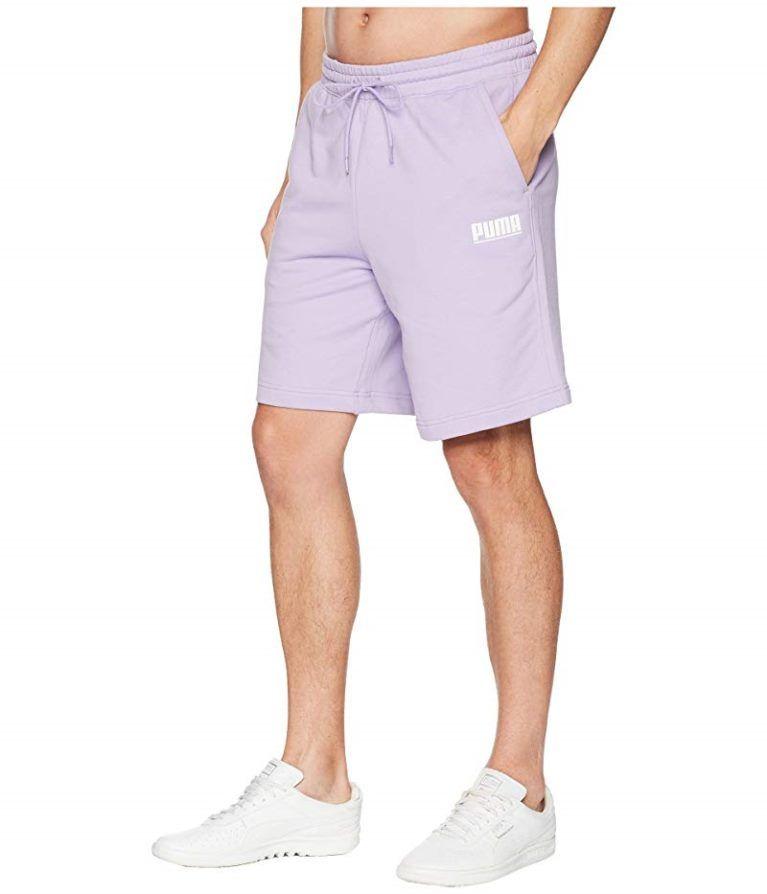 Purple Puma Logo - New High Quality Original Design Men PUMA Logo Tower Shorts, Purple