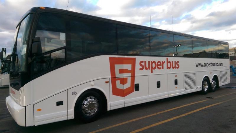 HTML5 Logo - Spotted this bus in Boston today. Completely ripped off the html5