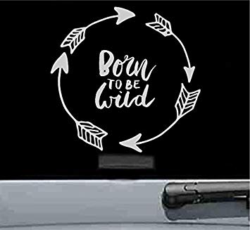 Amazon.com Arrows Logo - Born to be wild arrows Vinyl Decal Sticker SILVER