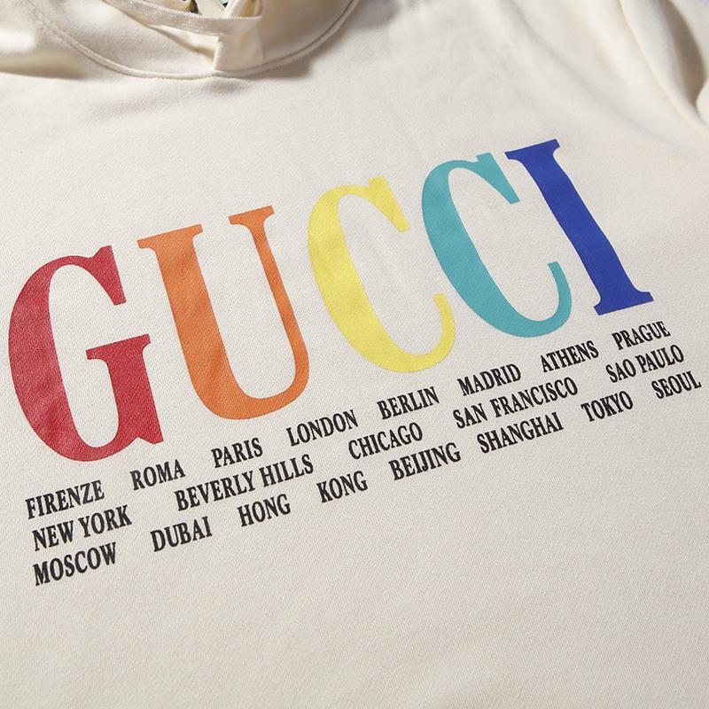 Colorful Gucci Logo - GUCCI Colorful LOGO HOODIE with Countries Name