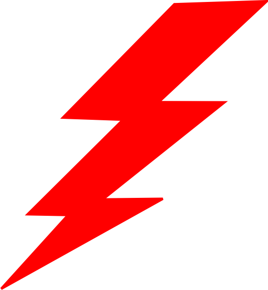 Red Lightning Logo - Lightning-red Clip Art at Clker.com - vector clip art online ...